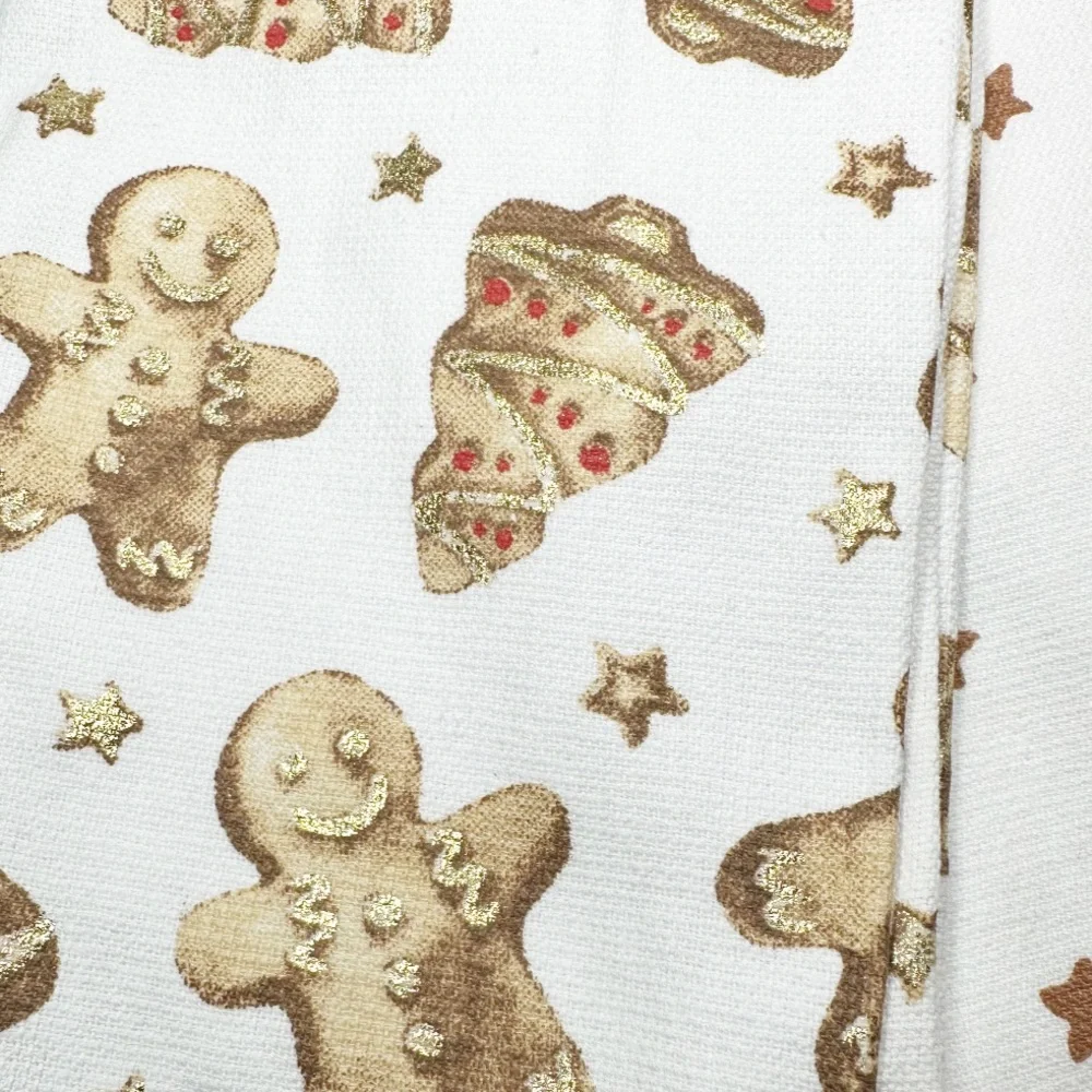 NEW Rachel Zoe GINGERBREAD MAN & CHRISTMAS TREE Kitchen Towel Set/3